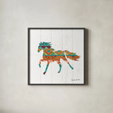 Southwestern Vibes IV by Farida Zaman. Shown in a sleek black glass frame for a contemporary gallery look. Available as an archival giclee rolled canvas, fine art paper, or poster print. SKU 36363a.