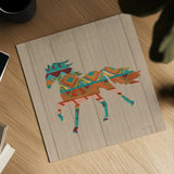 Southwestern Vibes IV on Walnut by Farida Zaman. Shown as a detailed flat fine art print, highlighting archival giclee quality. Available as an archival giclee rolled canvas, fine art paper, or poster print. SKU 43753a.