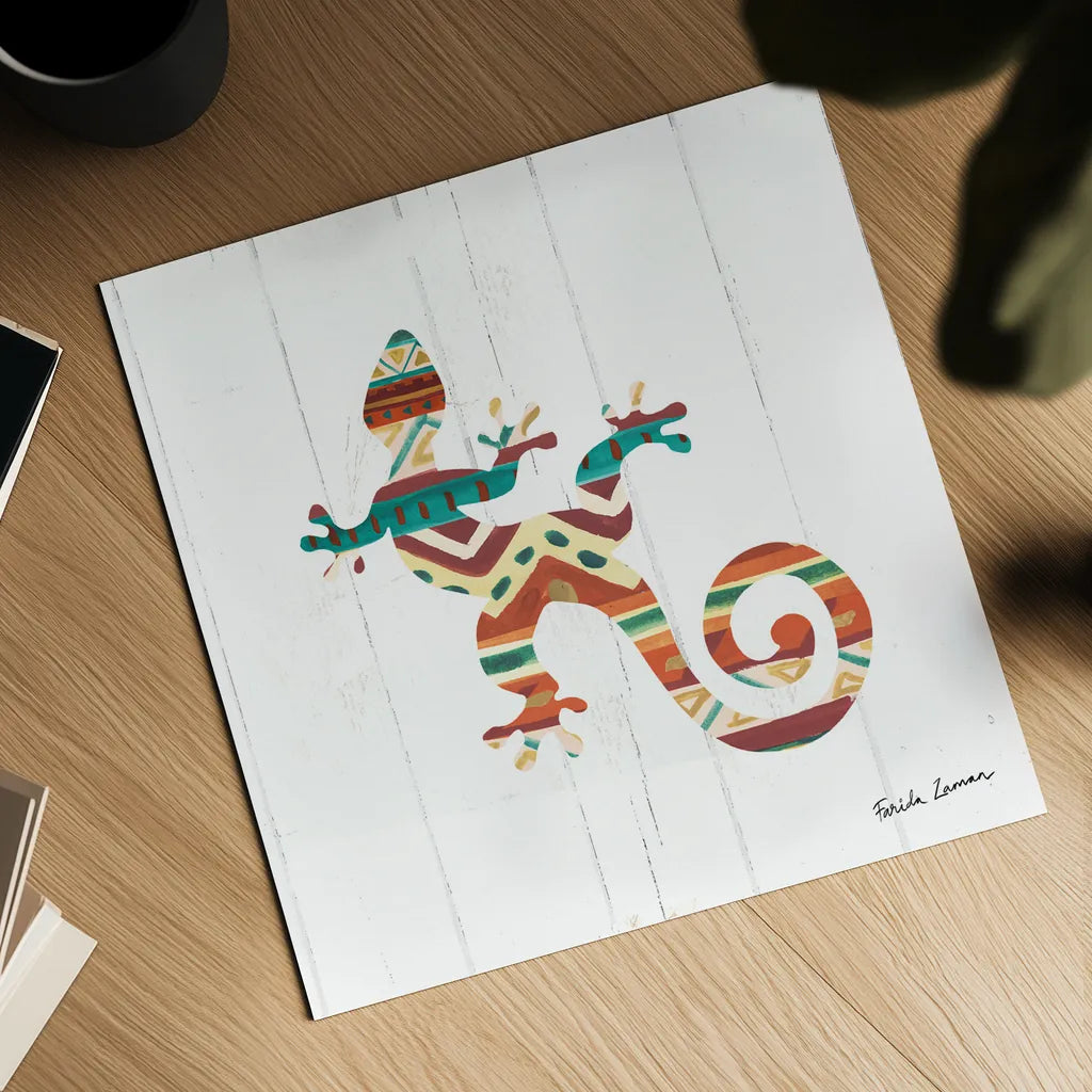 Southwestern Vibes V by Farida Zaman. Shown as a detailed flat fine art print, highlighting archival giclee quality. Available as an archival giclee rolled canvas, fine art paper, or poster print. SKU 36364a.