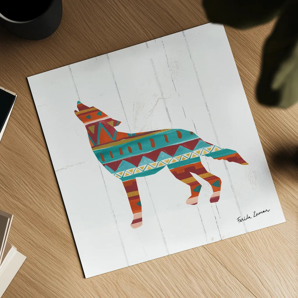 Southwestern Vibes VI by Farida Zaman. Shown as a detailed flat fine art print, highlighting archival giclee quality. Available as an archival giclee rolled canvas, fine art paper, or poster print. SKU 36365a.