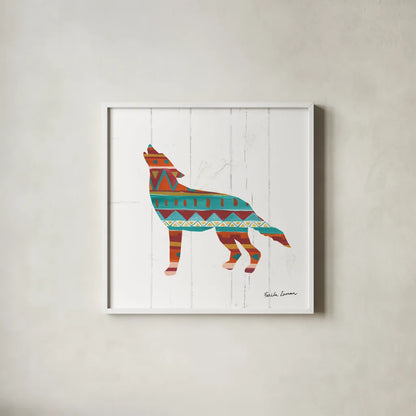 Southwestern Vibes VI by Farida Zaman. Shown in a crisp white glass frame for a clean and minimalist style. Available as an archival giclee rolled canvas, fine art paper, or poster print. SKU 36365a.