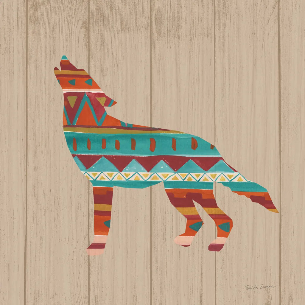 Southwestern Vibes VI on Walnut by Farida Zaman. SKU 43754a. Archival Giclee Fine art print for wall decor.