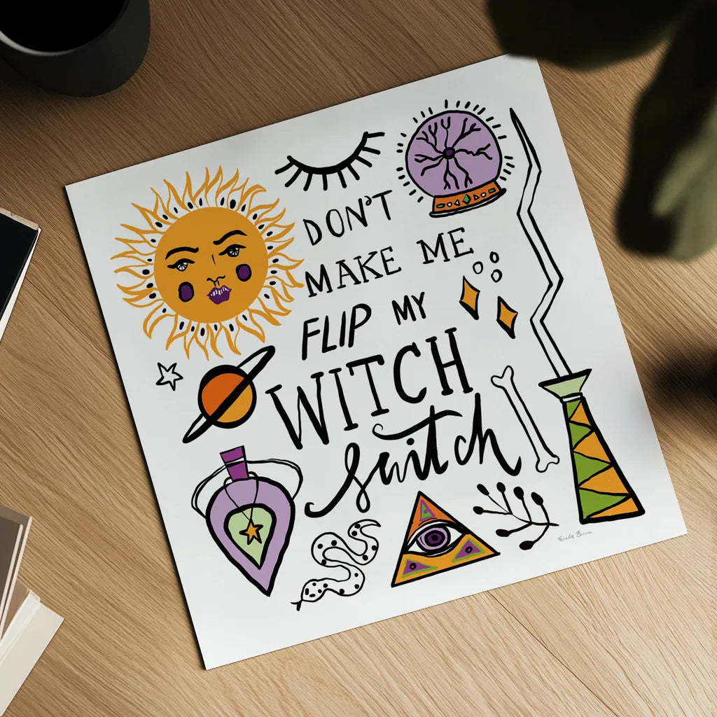 Spell Bound III by Farida Zaman. Shown as a detailed flat fine art print, highlighting archival giclee quality. Available as an archival giclee rolled canvas, fine art paper, or poster print. SKU 70176a.