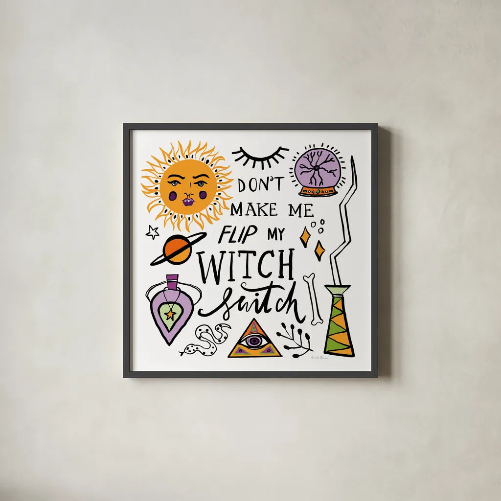 Spell Bound III by Farida Zaman. Shown in a sleek black glass frame for a contemporary gallery look. Available as an archival giclee rolled canvas, fine art paper, or poster print. SKU 70176a.