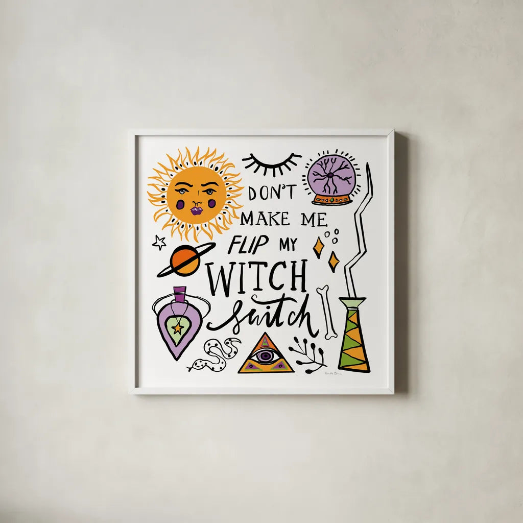 Spell Bound III by Farida Zaman. Shown in a crisp white glass frame for a clean and minimalist style. Available as an archival giclee rolled canvas, fine art paper, or poster print. SKU 70176a.