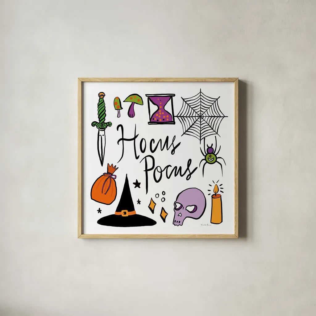 Spell Bound IV by Farida Zaman. Shown in a natural wood glass frame for a timeless modern aesthetic. Available as an archival giclee rolled canvas, fine art paper, or poster print. SKU 70177a.