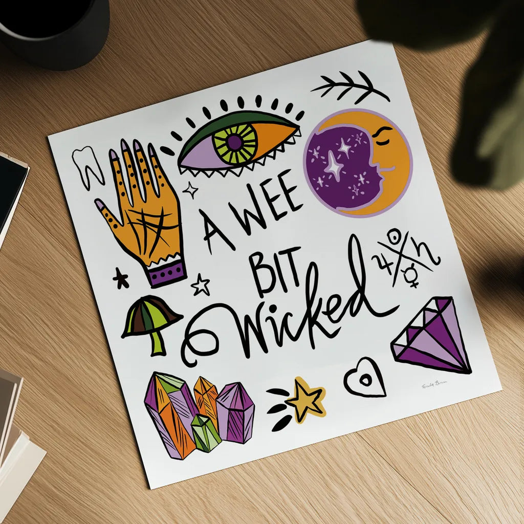 Spell Bound V by Farida Zaman. Shown as a detailed flat fine art print, highlighting archival giclee quality. Available as an archival giclee rolled canvas, fine art paper, or poster print. SKU 70178a.