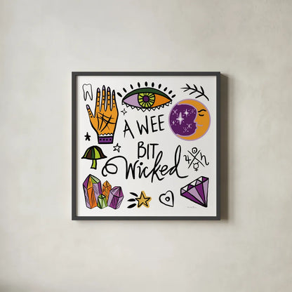 Spell Bound V by Farida Zaman. Shown in a sleek black glass frame for a contemporary gallery look. Available as an archival giclee rolled canvas, fine art paper, or poster print. SKU 70178a.