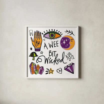 Spell Bound V by Farida Zaman. Shown in a crisp white glass frame for a clean and minimalist style. Available as an archival giclee rolled canvas, fine art paper, or poster print. SKU 70178a.