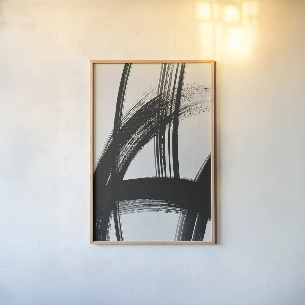 Spontaneous II Crop by Farida Zaman. shown as a paper print in a natural frame. Available as a archival giclee rolled canvas, fine art paper, or poster print. SKU 47654h.