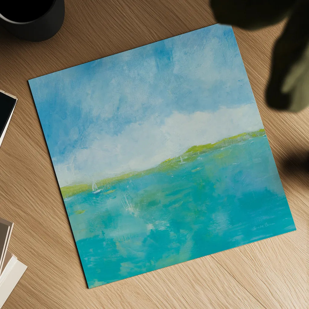 Sunny Day by Farida Zaman. Shown as a detailed flat fine art print, highlighting archival giclee quality. Available as an archival giclee rolled canvas, fine art paper, or poster print. SKU 46819a.