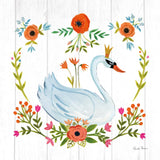 Swan Love I by Farida Zaman. SKU 38747a. Archival Giclee Fine art print for wall decor.