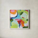 Tango by Farida Zaman. Shown in a crisp white glass frame for a clean and minimalist style. Available as an archival giclee rolled canvas, fine art paper, or poster print. SKU 98750a.