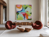 Tango by Farida Zaman. Shown as extra-large giant wall art in a modern living room. Available as an archival giclee rolled canvas, fine art paper, or poster print. SKU 98750a.