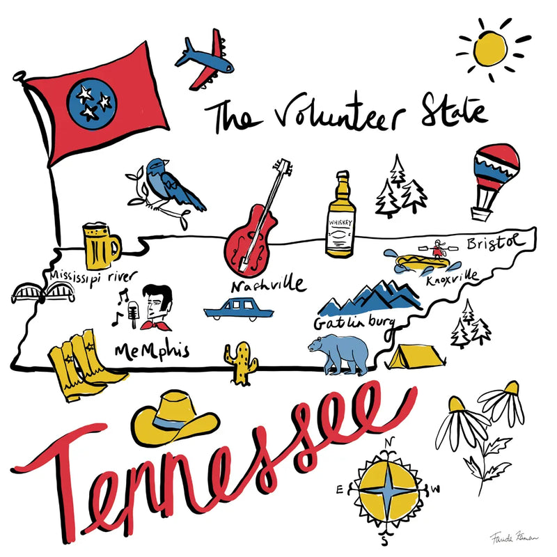 Tennessee by Farida Zaman. SKU 87831a. Archival Giclee Fine art print for wall decor.