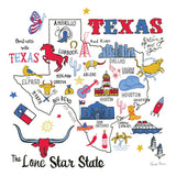 Texas by Farida Zaman. SKU 61530a. Archival Giclee Fine art print for wall decor.