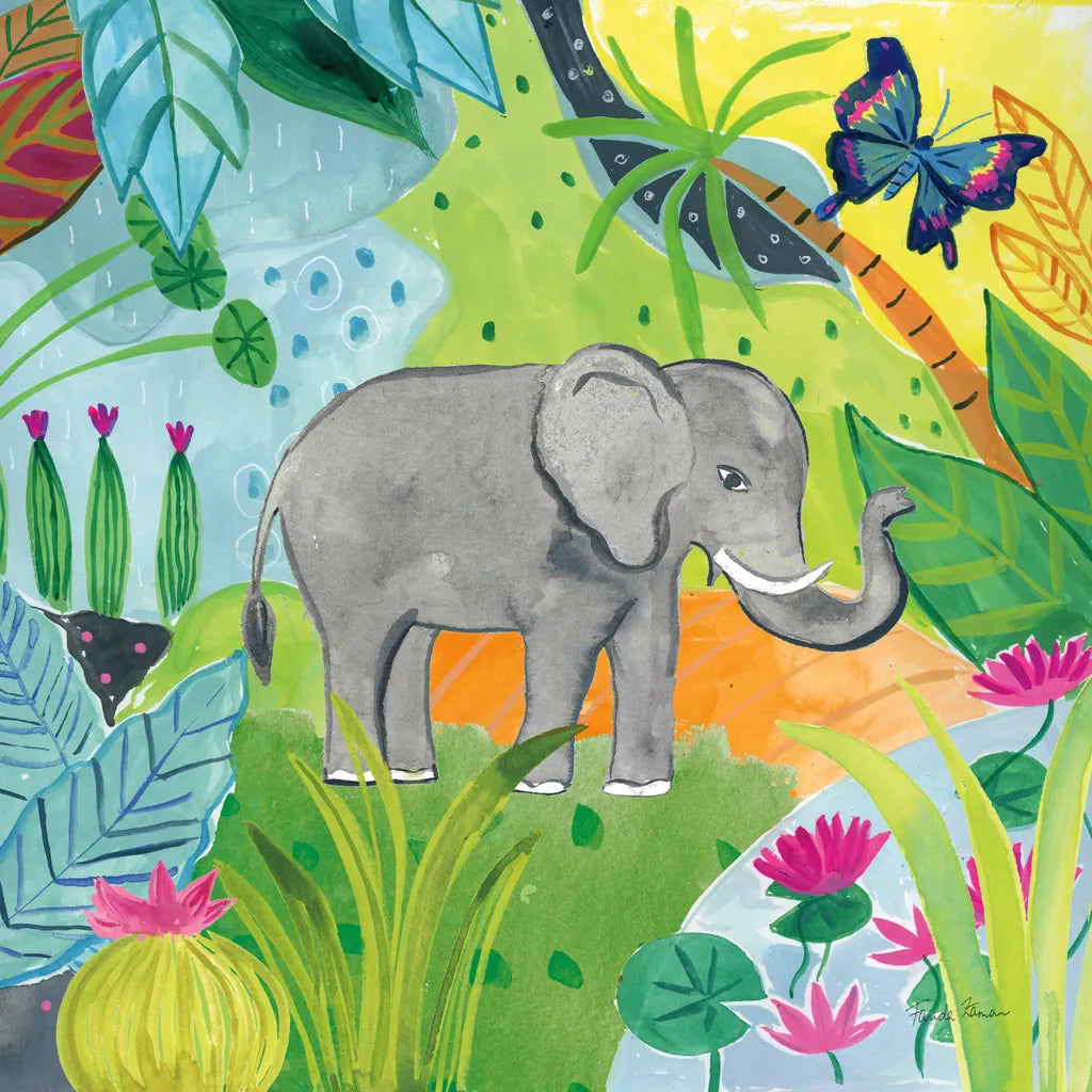 The Big Jungle I by Farida Zaman. SKU 39842a. Archival Giclee Fine art print for wall decor.