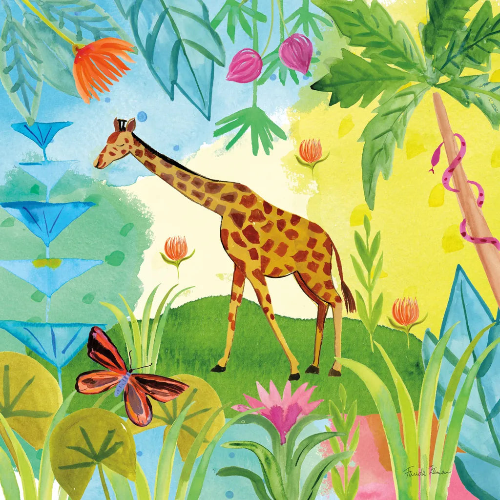 The Big Jungle IV by Farida Zaman. SKU 39845a. Archival Giclee Fine art print for wall decor.