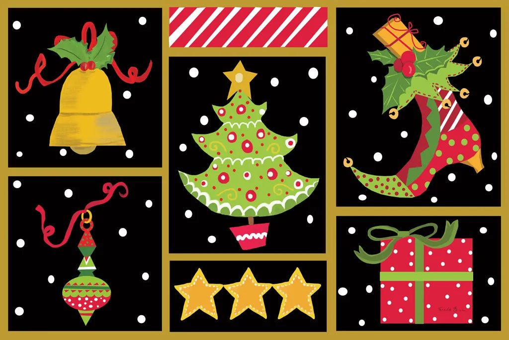 The Night Before Christmas I by Farida Zaman. SKU 33042i. Archival Giclee Fine art print for wall decor.