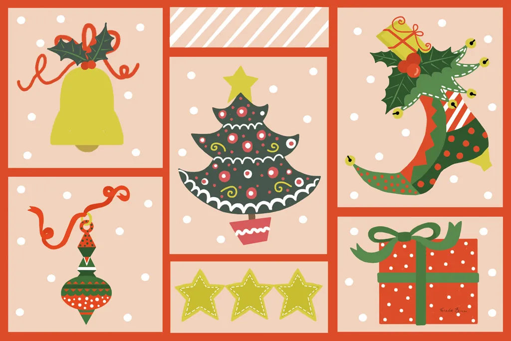 The Night Before Christmas I Bright by Farida Zaman. SKU 76181i. Archival Giclee Fine art print for wall decor.