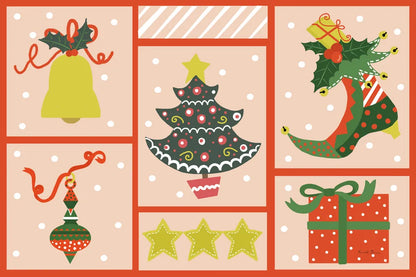 The Night Before Christmas I Bright by Farida Zaman. SKU 76181i. Archival Giclee Fine art print for wall decor.