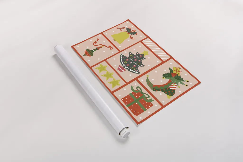 The Night Before Christmas I Bright by Farida Zaman. shown as a rolled paper print. Available as archival giclee rolled canvas, fine art paper, or poster print. SKU 76181i.