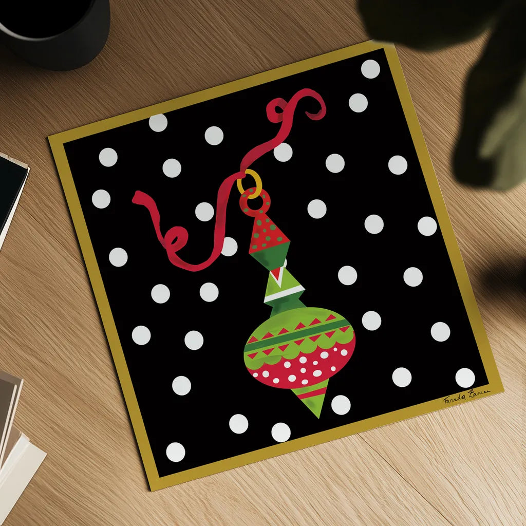 The Night Before Christmas II by Farida Zaman. Shown as a detailed flat fine art print, highlighting archival giclee quality. Available as an archival giclee rolled canvas, fine art paper, or poster print. SKU 33043a.