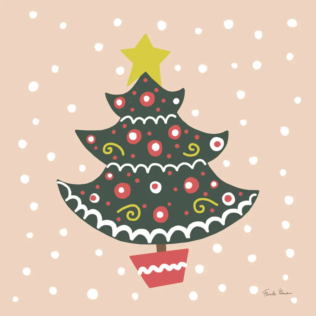 The Night Before Christmas IV Bright by Farida Zaman. SKU 76184a. Archival Giclee Fine art print for wall decor.