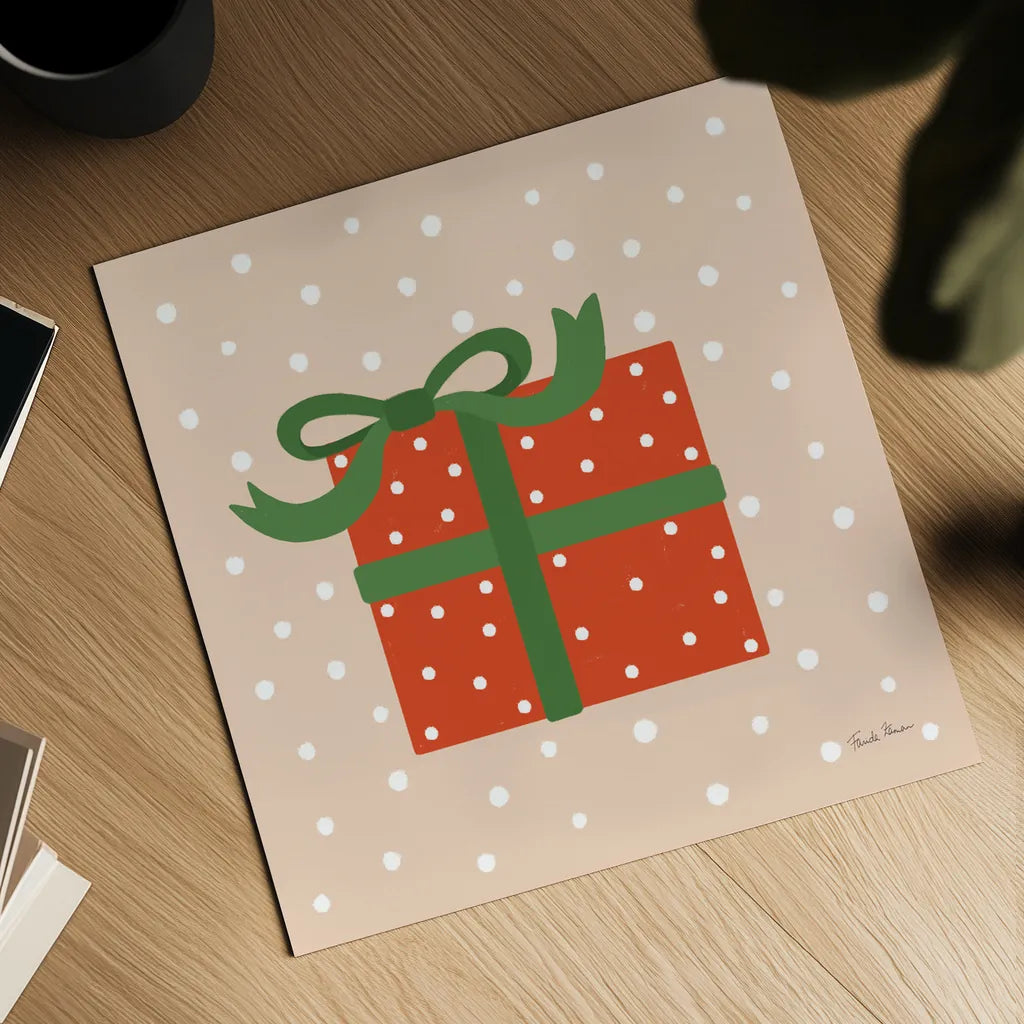 The Night Before Christmas V Bright by Farida Zaman. Shown as a detailed flat fine art print, highlighting archival giclee quality. Available as an archival giclee rolled canvas, fine art paper, or poster print. SKU 76185a.