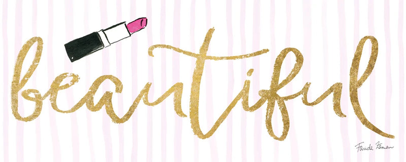 Think Pink IV Gold by Farida Zaman