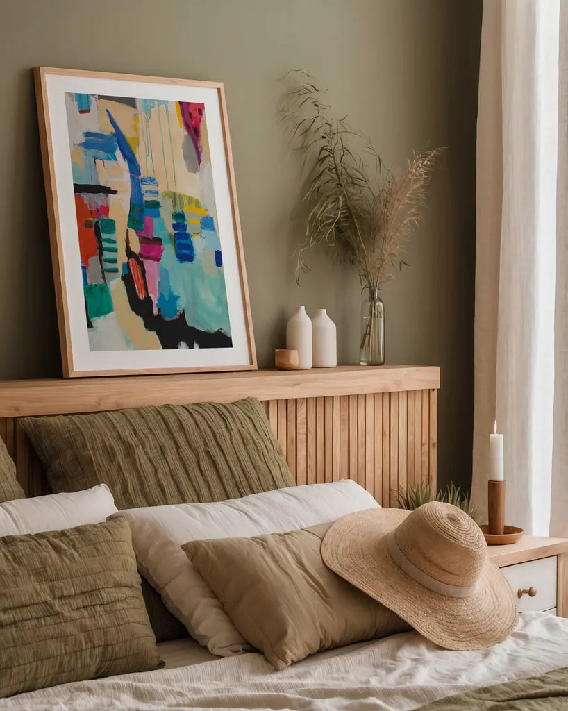 Time Capsule by Farida Zaman. shown as a paper print in a natural frame. Available as a archival giclee rolled canvas, fine art paper, or poster print. SKU 38694h.