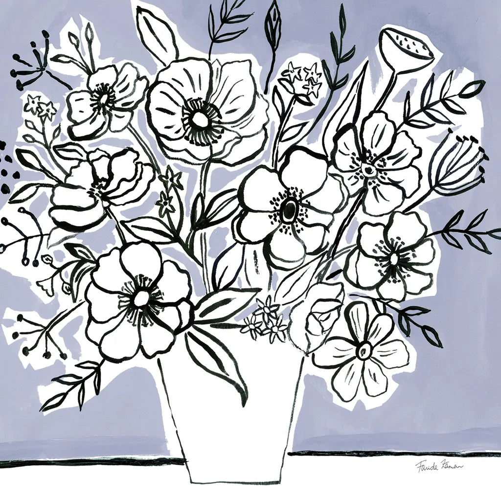 Timeless Florals by Farida Zaman. SKU 75851a. Archival Giclee Fine art print for wall decor.