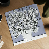 Timeless Florals by Farida Zaman. Shown as a detailed flat fine art print, highlighting archival giclee quality. Available as an archival giclee rolled canvas, fine art paper, or poster print. SKU 75851a.