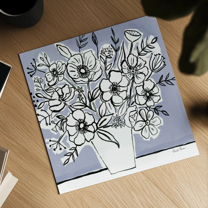 Timeless Florals by Farida Zaman. Shown as a detailed flat fine art print, highlighting archival giclee quality. Available as an archival giclee rolled canvas, fine art paper, or poster print. SKU 75851a.