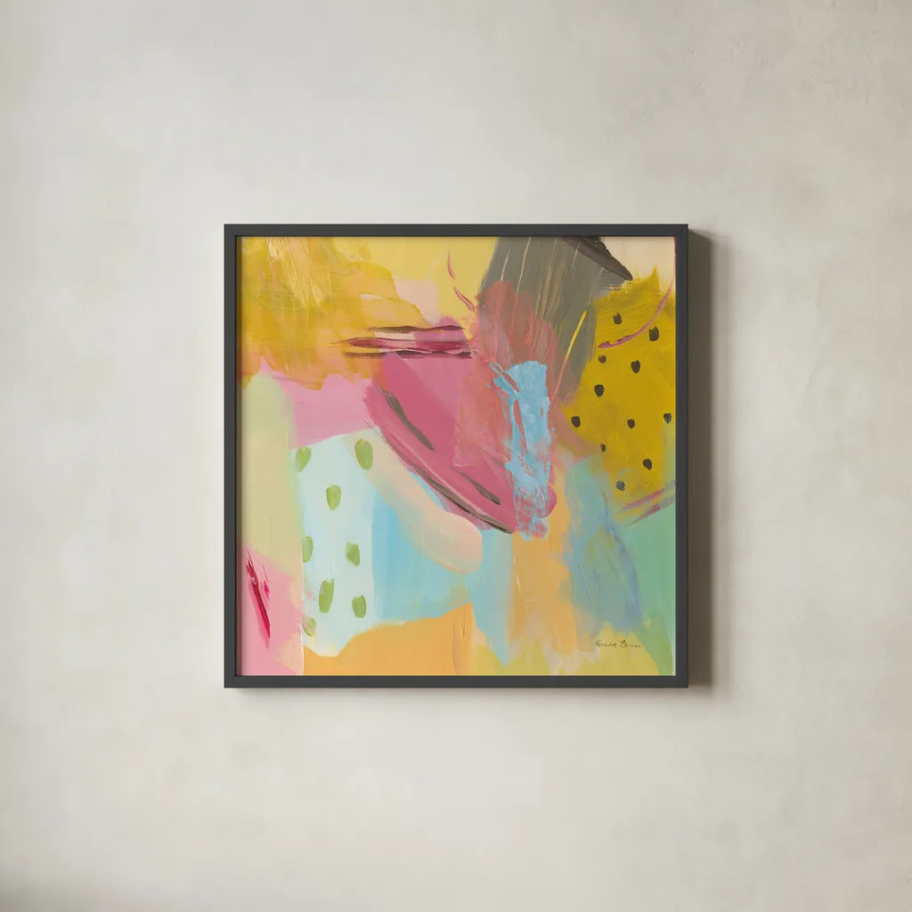 Transition I by Farida Zaman. Shown in a sleek black glass frame for a contemporary gallery look. Available as an archival giclee rolled canvas, fine art paper, or poster print. SKU 52735a.