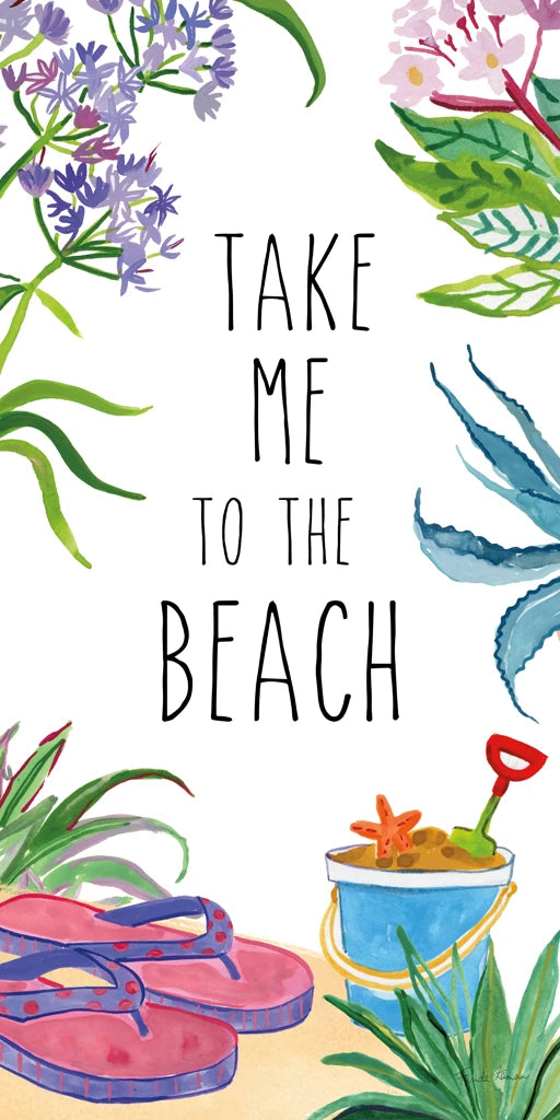 Tropical Home V on White by Farida Zaman