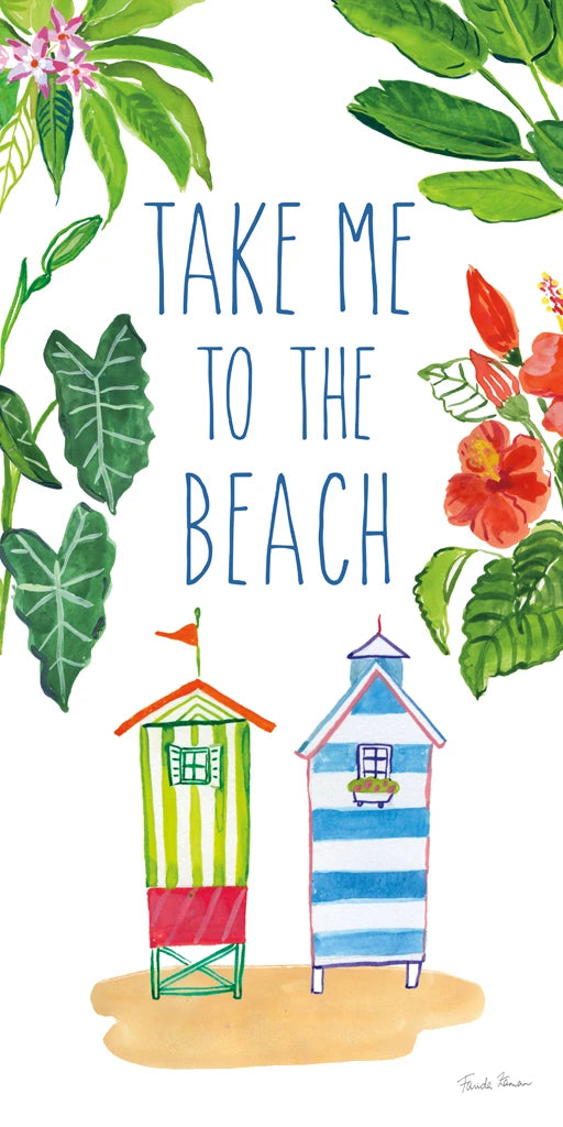 Tropical Home VII on White by Farida Zaman