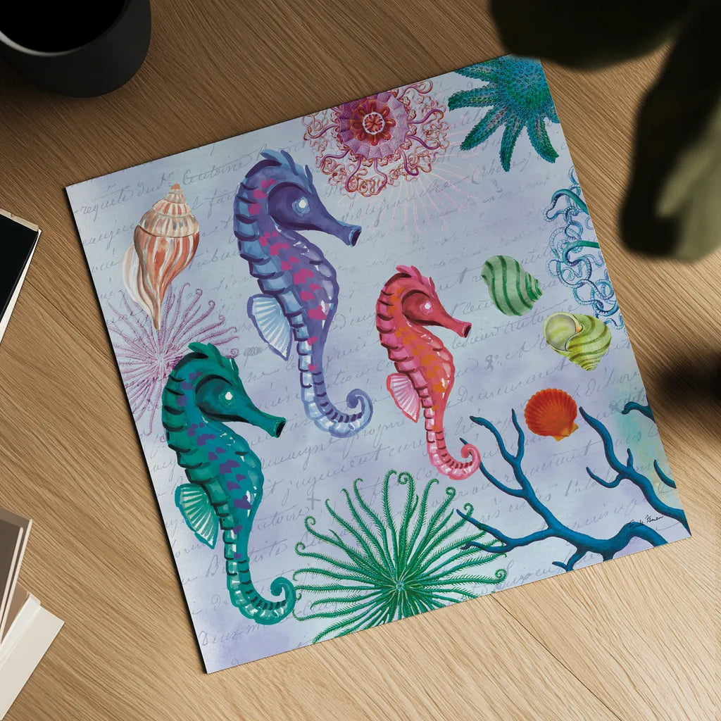 Tropical Underwater II by Farida Zaman. Shown as a detailed flat fine art print, highlighting archival giclee quality. Available as an archival giclee rolled canvas, fine art paper, or poster print. SKU 37585a.