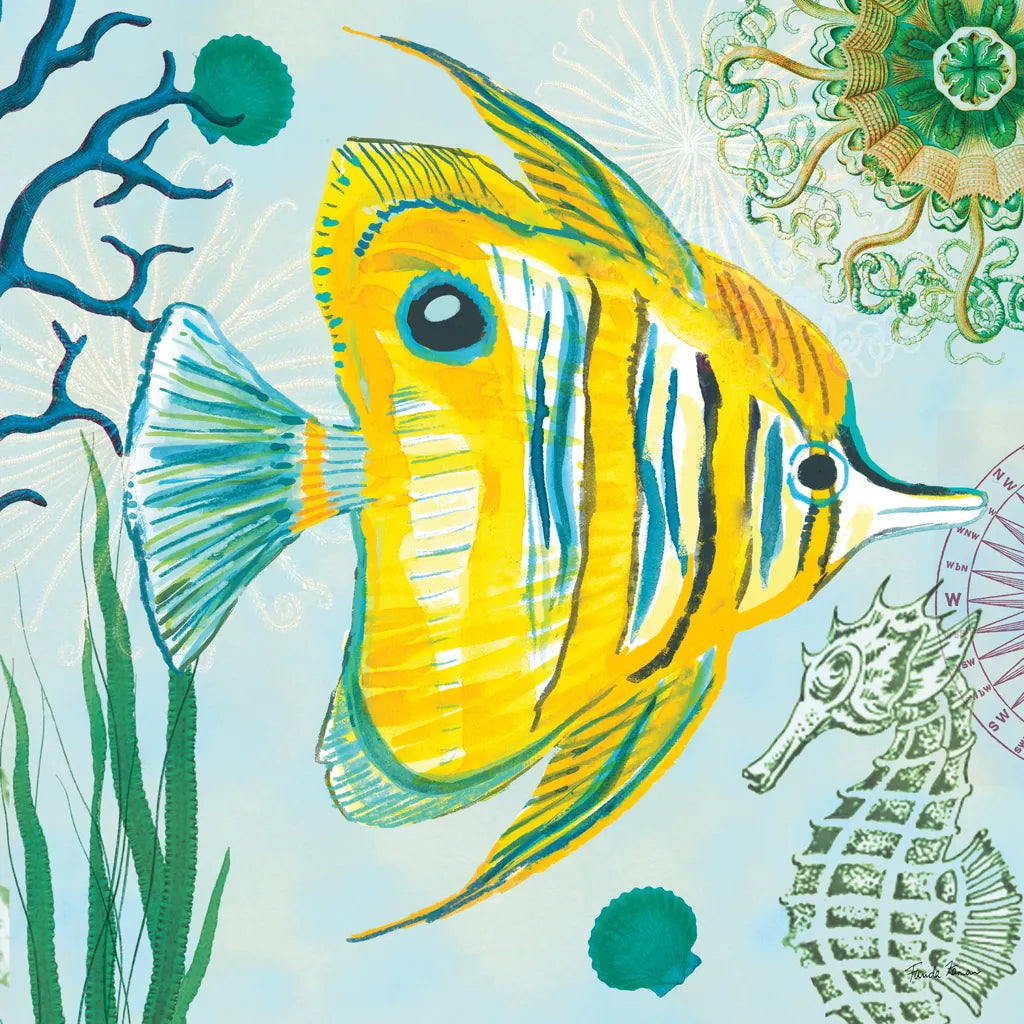 Tropical Underwater III by Farida Zaman. SKU 37586a. Archival Giclee Fine art print for wall decor.