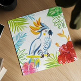 Tropicana I by Farida Zaman. Shown as a detailed flat fine art print, highlighting archival giclee quality. Available as an archival giclee rolled canvas, fine art paper, or poster print. SKU 35960a.