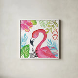 Tropicana IV by Farida Zaman. Shown in a crisp white glass frame for a clean and minimalist style. Available as an archival giclee rolled canvas, fine art paper, or poster print. SKU 35963a.