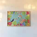 Tutti Frutti III by Farida Zaman. shown as a paper print in a natural frame. Available as a archival giclee rolled canvas, fine art paper, or poster print. SKU 52028i.