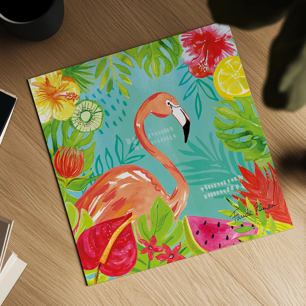 Tutti Frutti IV by Farida Zaman. Shown as a detailed flat fine art print, highlighting archival giclee quality. Available as an archival giclee rolled canvas, fine art paper, or poster print. SKU 52029a.