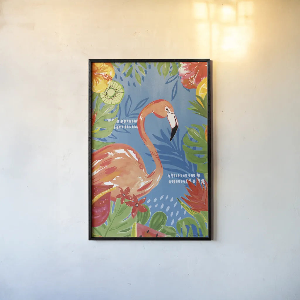 Tutti Frutti IV v2 by Farida Zaman. shown as a paper print in a black flame. Available as a archival giclee rolled canvas, fine art paper, or poster print. SKU 54243h.