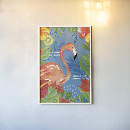 Tutti Frutti IV v2 by Farida Zaman. shown as a paper print in a white frame. Available as a archival giclee rolled canvas, fine art paper, or poster print. SKU 54243h.