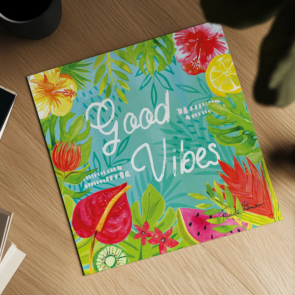 Tutti Frutti IX by Farida Zaman. Shown as a detailed flat fine art print, highlighting archival giclee quality. Available as an archival giclee rolled canvas, fine art paper, or poster print. SKU 52034a.