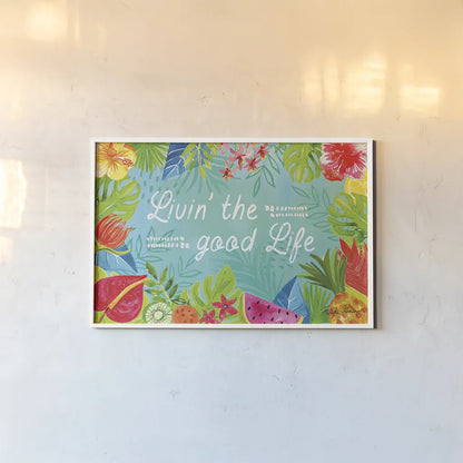 Tutti Frutti VIII by Farida Zaman. shown as a paper print in a white frame. Available as a archival giclee rolled canvas, fine art paper, or poster print. SKU 52033i.