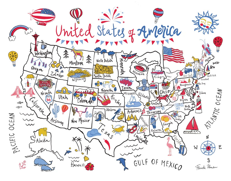 USA Map by Farida Zaman
