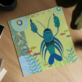 Underwater World I by Farida Zaman. Shown as a detailed flat fine art print, highlighting archival giclee quality. Available as an archival giclee rolled canvas, fine art paper, or poster print. SKU 33254a.