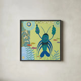 Underwater World I by Farida Zaman. Shown in a sleek black glass frame for a contemporary gallery look. Available as an archival giclee rolled canvas, fine art paper, or poster print. SKU 33254a.